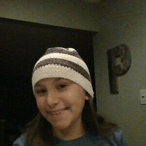 Crocheted beanie